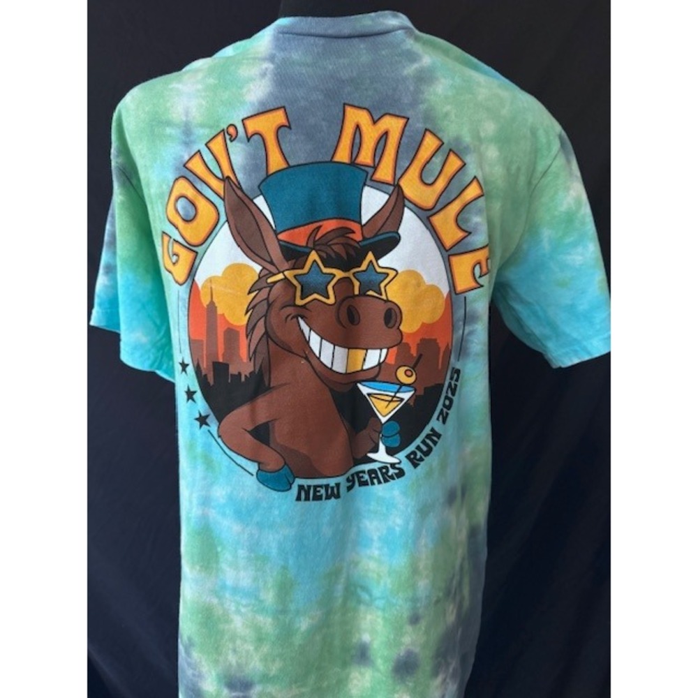 Gov't Mule New Years Run 2025 Tie Dye Concert T-Shirt Port & Company Small